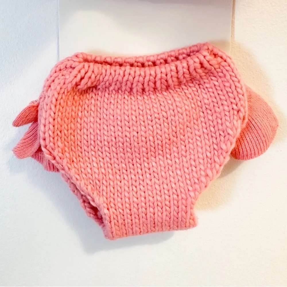 NEW Cloud Island Flamingo Sweater Knit Hat Diaper cover Pink Newborn Photo Shoot